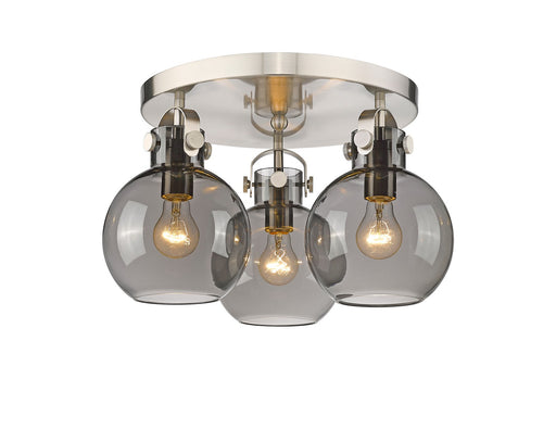 Downtown Urban Three Light Flush Mount