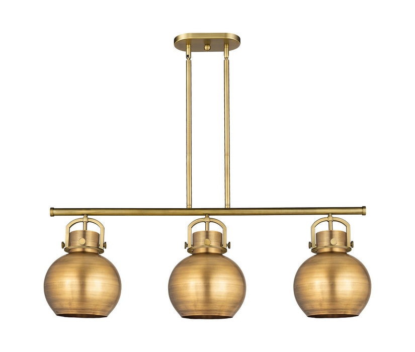 Innovations - 410-3I-BB-M410-10BB - Three Light Island Pendant - Downtown Urban - Brushed Brass