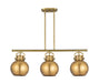 Innovations - 410-3I-BB-M410-10BB - Three Light Island Pendant - Downtown Urban - Brushed Brass