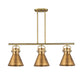 Innovations - 410-3I-BB-M411-10BB - Three Light Island Pendant - Downtown Urban - Brushed Brass