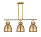 Innovations - 410-3I-BB-M412-10BB - Three Light Island Pendant - Downtown Urban - Brushed Brass