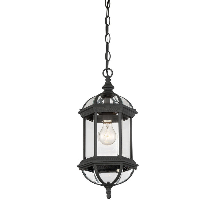 Savoy House - 5-0631-BK - One Light Hanging Lantern - Kensington - Textured Black