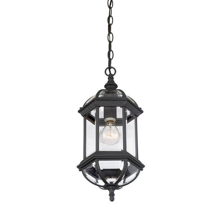 Savoy House - 5-0631-BK - One Light Hanging Lantern - Kensington - Textured Black