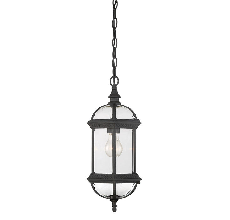 Savoy House - 5-0631-BK - One Light Hanging Lantern - Kensington - Textured Black