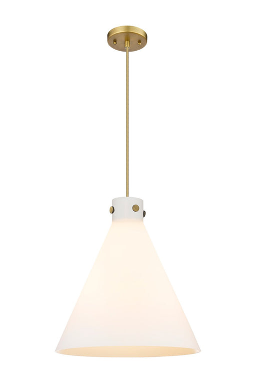 Innovations - 410-3PL-BB-G411-18WH - Three Light Pendant - Downtown Urban - Brushed Brass