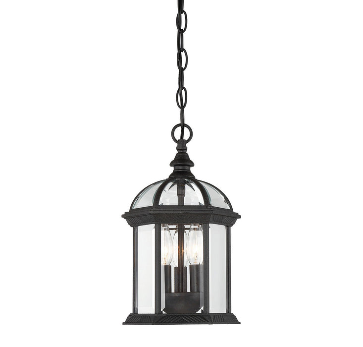 Savoy House - 5-0635-BK - Three Light Hanging Lantern - Kensington - Textured Black