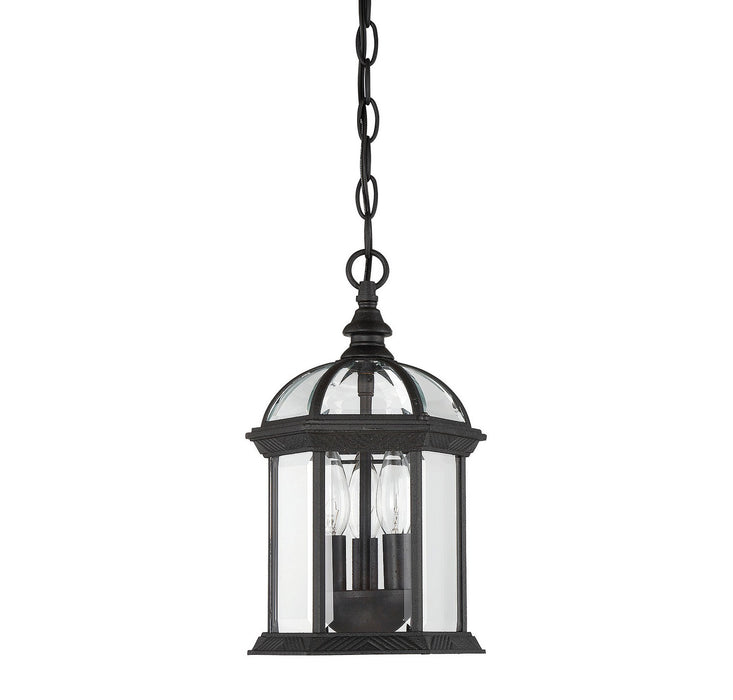 Savoy House - 5-0635-BK - Three Light Hanging Lantern - Kensington - Textured Black