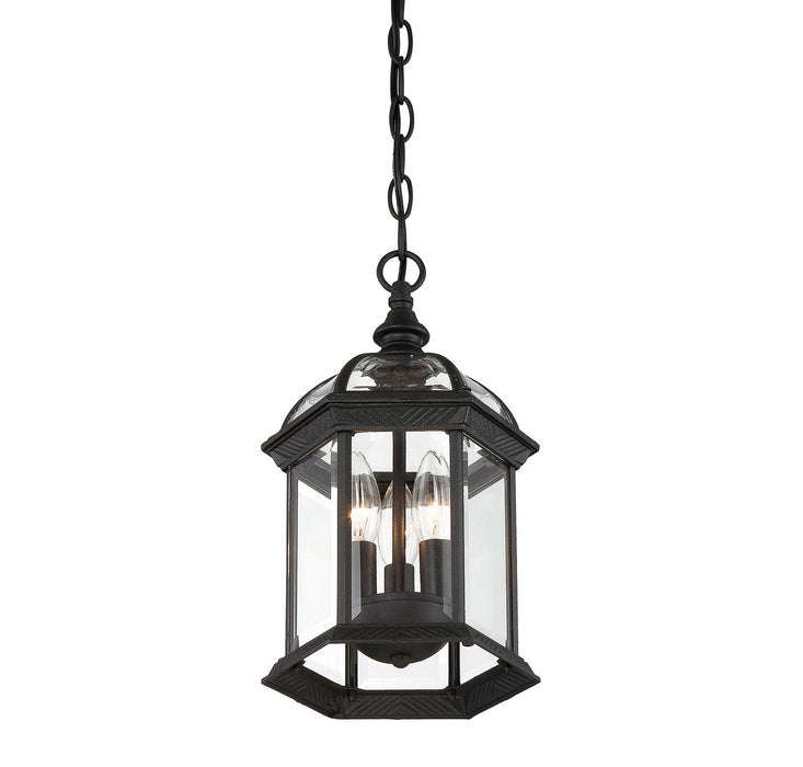 Savoy House - 5-0635-BK - Three Light Hanging Lantern - Kensington - Textured Black