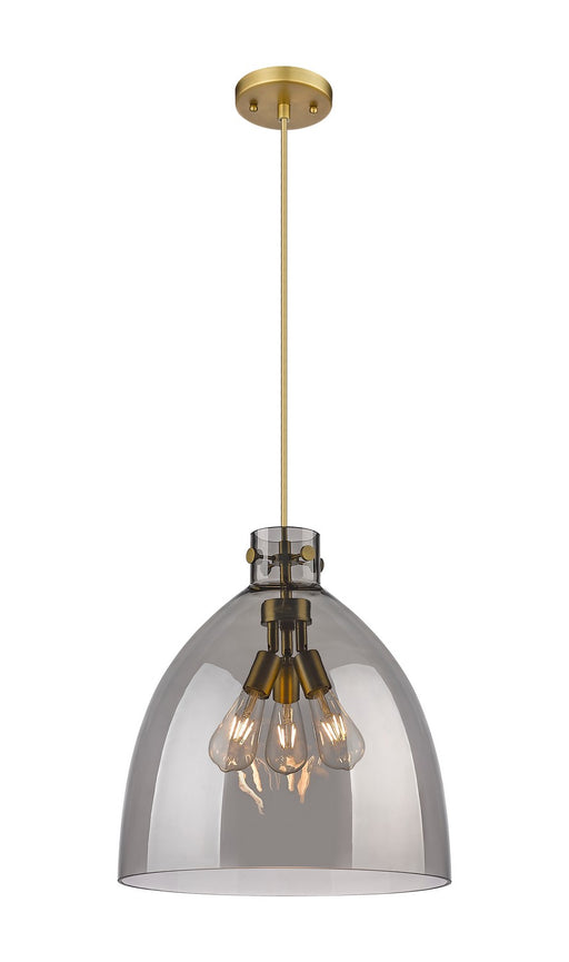 Innovations - 410-3PL-BB-G412-18SM - Three Light Pendant - Downtown Urban - Brushed Brass