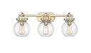 Innovations - 410-3W-BB-G410-7SDY - Three Light Bath Vanity - Newton - Brushed Brass