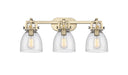 Innovations - 410-3W-BB-G412-7SDY - Three Light Bath Vanity - Downtown Urban - Brushed Brass