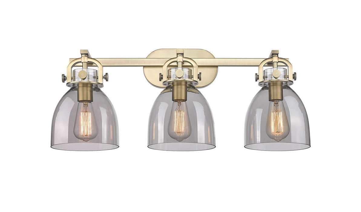 Innovations - 410-3W-BB-G412-7SM - Three Light Bath Vanity - Downtown Urban - Brushed Brass