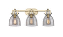 Innovations - 410-3W-BB-G412-7SM - Three Light Bath Vanity - Downtown Urban - Brushed Brass