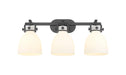 Innovations - 410-3W-BK-G412-7WH - Three Light Bath Vanity - Downtown Urban - Matte Black