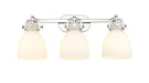 Innovations - 410-3W-PN-G412-7WH - Three Light Bath Vanity - Downtown Urban - Polished Nickel