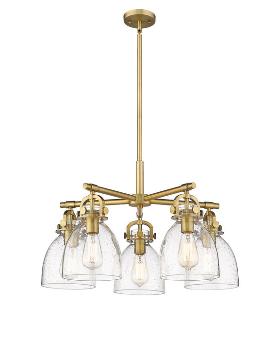 Innovations - 410-5CR-BB-G412-7SDY - Five Light Chandelier - Downtown Urban - Brushed Brass