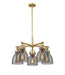 Innovations - 410-5CR-BB-G412-7SM - Five Light Chandelier - Downtown Urban - Brushed Brass