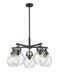 Innovations - 410-5CR-BK-G410-7SDY - Five Light Chandelier - Downtown Urban - Matte Black