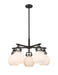 Innovations - 410-5CR-BK-G410-7WH - Five Light Chandelier - Downtown Urban - Matte Black