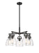 Innovations - 410-5CR-BK-G412-7CL - Five Light Chandelier - Downtown Urban - Matte Black