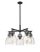 Innovations - 410-5CR-BK-G412-7SDY - Five Light Chandelier - Downtown Urban - Matte Black