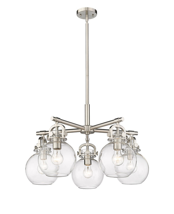Innovations - 410-5CR-SN-G410-7CL - Five Light Chandelier - Downtown Urban - Satin Nickel