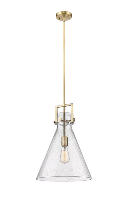 Innovations - 411-1SL-BB-G411-14SDY - One Light Pendant - Newton - Brushed Brass