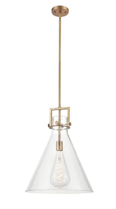Innovations - 411-1SL-BB-G411-16CL - One Light Pendant - Downtown Urban - Brushed Brass