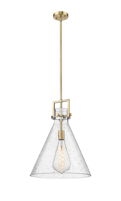 Innovations - 411-1SL-BB-G411-16SDY - One Light Pendant - Newton - Brushed Brass