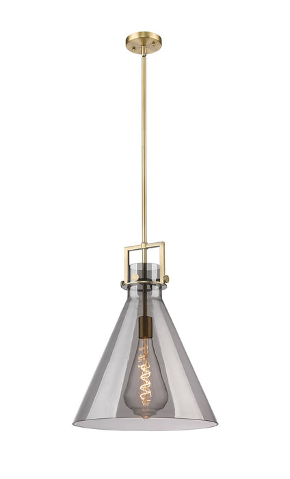 Innovations - 411-1SL-BB-G411-16SM - One Light Pendant - Newton - Brushed Brass