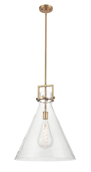 Innovations - 411-1SL-BB-G411-18CL - One Light Pendant - Downtown Urban - Brushed Brass