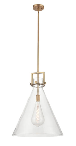Downtown Urban One Light Pendant Brushed Brass