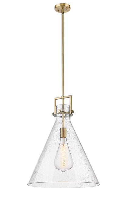 Innovations - 411-1SL-BB-G411-18SDY - One Light Pendant - Newton - Brushed Brass