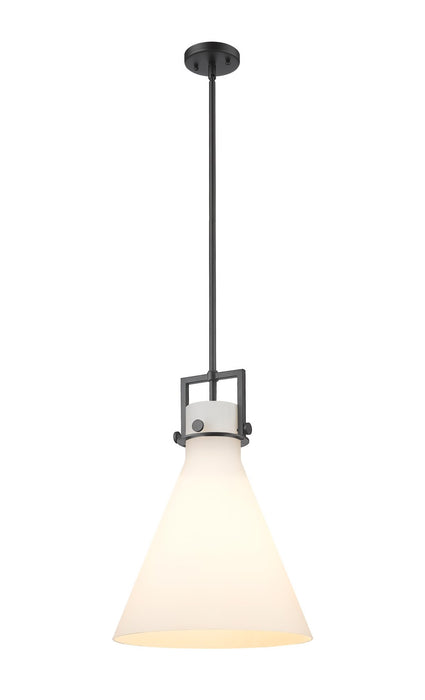 Innovations - 411-1SL-BK-G411-14WH - One Light Pendant - Newton - Matte Black