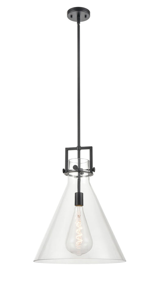 Innovations - 411-1SL-BK-G411-16CL - One Light Pendant - Downtown Urban - Matte Black