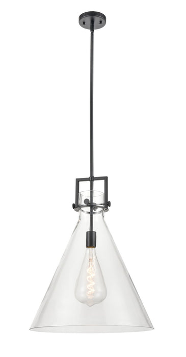 Innovations - 411-1SL-BK-G411-18CL - One Light Pendant - Downtown Urban - Matte Black