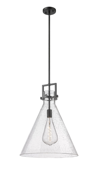 Innovations - 411-1SL-BK-G411-18SDY - One Light Pendant - Newton - Matte Black