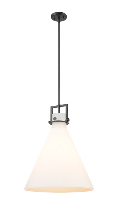 Innovations - 411-1SL-BK-G411-18WH - One Light Pendant - Newton - Matte Black