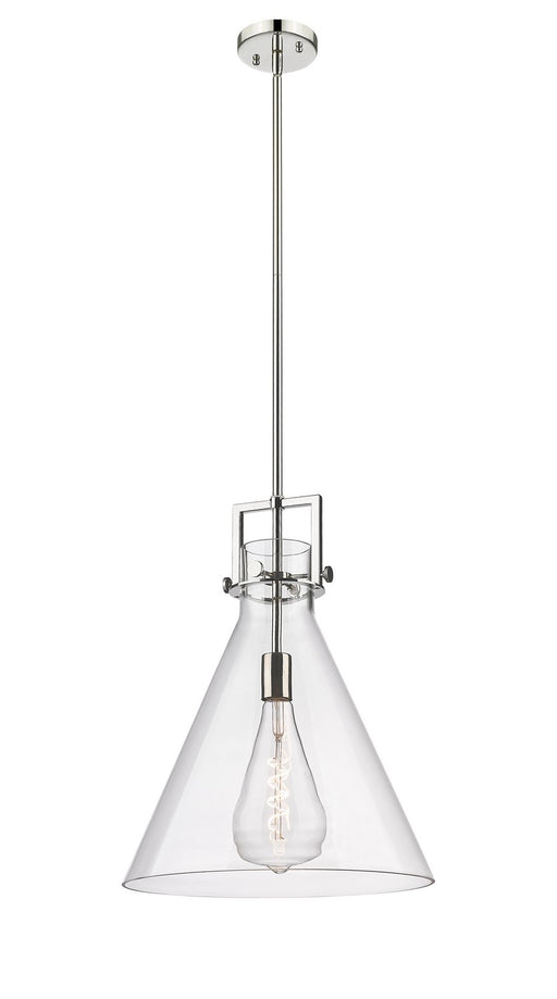 Innovations - 411-1SL-PN-G411-16CL - One Light Pendant - Newton - Polished Nickel