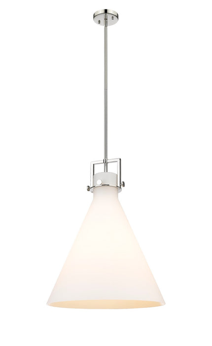 Innovations - 411-1SL-PN-G411-18WH - One Light Pendant - Newton - Polished Nickel