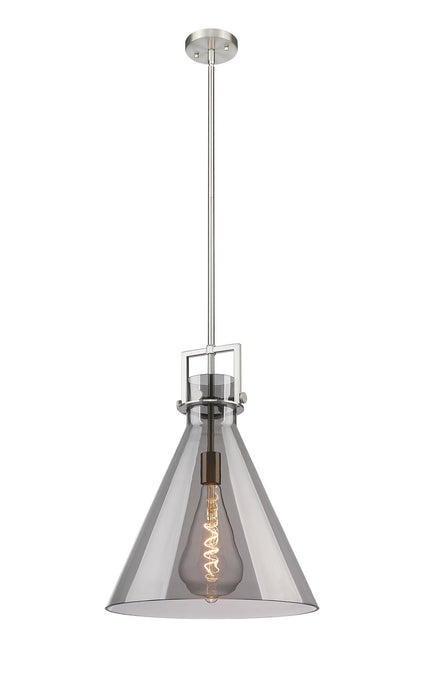 Innovations - 411-1SL-SN-G411-16SM - One Light Pendant - Newton - Brushed Satin Nickel