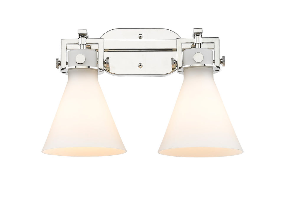 Innovations - 411-2W-PN-G411-7WH - Two Light Bath Vanity - Newton - Polished Nickel