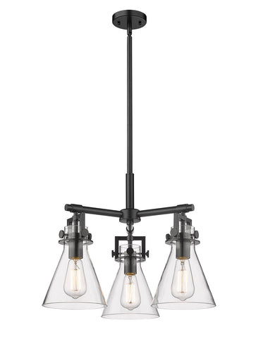 Downtown Urban Three Light Pendant Matte Black
