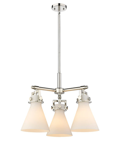 Downtown Urban Three Light Pendant Polished Nickel