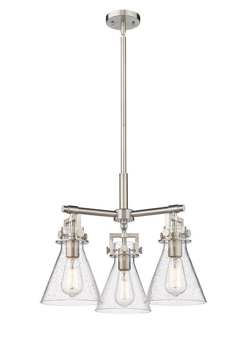 Innovations - 411-3CR-SN-G411-7SDY - Three Light Pendant - Downtown Urban - Satin Nickel