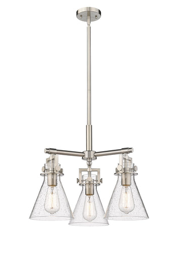 Downtown Urban Three Light Pendant Satin Nickel