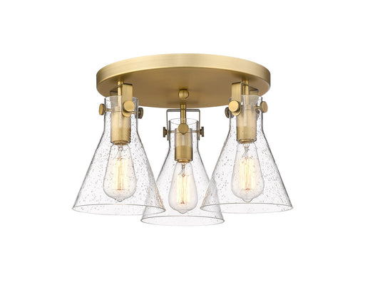 Downtown Urban Three Light Flush Mount