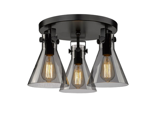 Downtown Urban Three Light Flush Mount