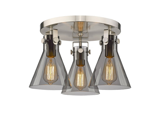 Downtown Urban Three Light Flush Mount