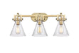 Innovations - 411-3W-BB-G411-7SDY - Three Light Bath Vanity - Newton - Brushed Brass